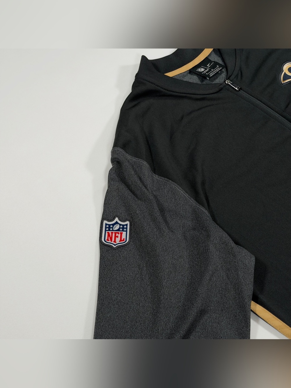Nike NFL Los Angeles Rams Men's Medium ½ Zip Dri-FIT Sideline Pullover Jacket - Picture 6 of 14